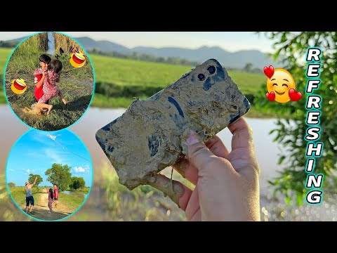 Find Snails But See Broken Phone at Rice Field😜   Restoration Broken Samsung Galaxy A04 Phone