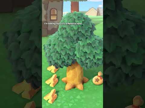 Quickest way to get wood #animalcrossing #animalcrossingnewhorizons #cozygaming