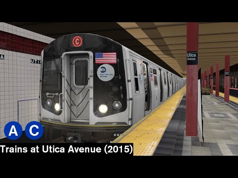 OpenBVE Virtual Railfanning: A and C Trains at Utica Avenue (2015)