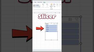 Data filter using Slicer in excel #excelshorts #ytshorts #shorts