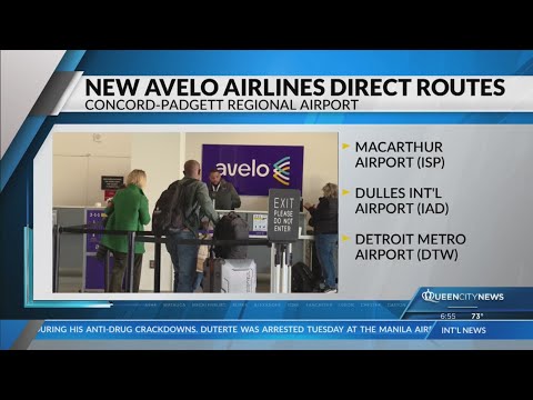 Avelo adds direct routes from Concord airport