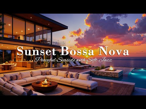 Positive Bossa Nova Music | Happy Jazz & Cozy Porch Coffee Ambience with Sunset for Chill Out