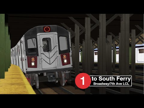 OpenBVE (R142) 1 Train from 137th Street-City College to South Ferry