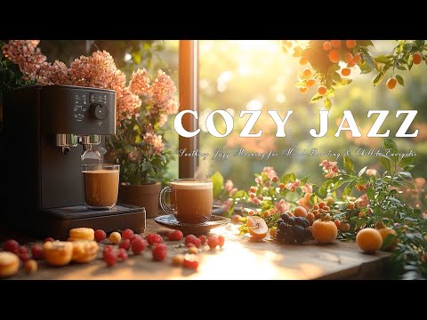 Cozy with Jazz Cafe Spring Atmosphere – Soothing Jazz Morning for Mood-Boosting & Chill to Energetic