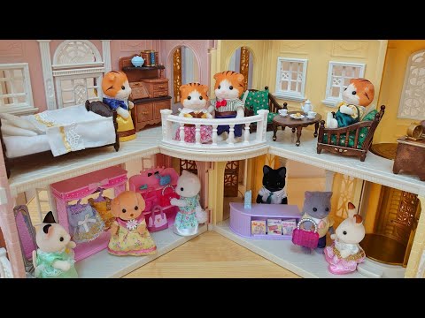 シルバニアファミリー 街のおしゃれなデパート 海外版 Sylvanian Families 森林家族 病院 赤い屋根の大きなお家 ピザ屋さん