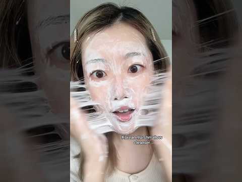 Korean marshmallow cleanser🤭 rice mask for bright texture free skin #shorts