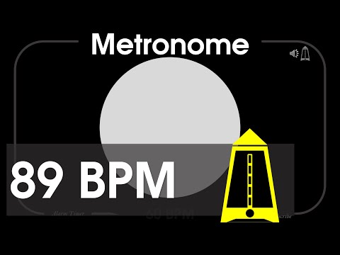 89 BPM Metronome - Moderato - 1080p - TICK and FLASH, Digital, Beats per Minute