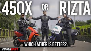 Ather 450X or Ather Rizta: Which Electric Scooter is right for you? | PowerDrift