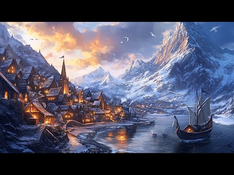 Medieval Music - Medieval Winter Harbor | Relaxing Snowy Seaside Ambience with Ancient Melodies