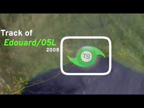 Track of Tropical Storm Edouard/05L 2008