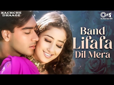 Band Lifafa Dil Mera | Kachche Dhaage | Ajay Devgn, Manisha Koirala |Lata Mangeshkar,Kumar Sanu, 90s