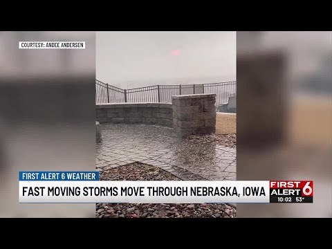 Strong, fast-moving thunderstorms roll through Omaha metro