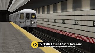 OpenBVE (R46) Q Train from Coney Island-Stillwell Avenue to 96th Street-2nd Avenue