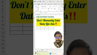 Don't Enter Manually in Excel‼️Instead Use Amazing Trick | Day 18 | Excel Learning #excel #shorts