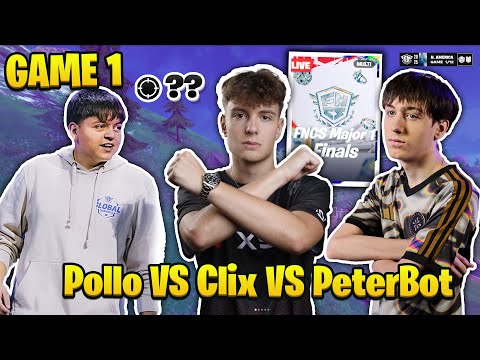 PeterBot VS Pollo VS Clix in Final Storm Circle (FNCS Finals Game 1)