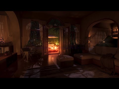 Spend The Night In This Beautiful Summer House | On A Warm And Cozy Summer Evening | 4K | 8 Hours