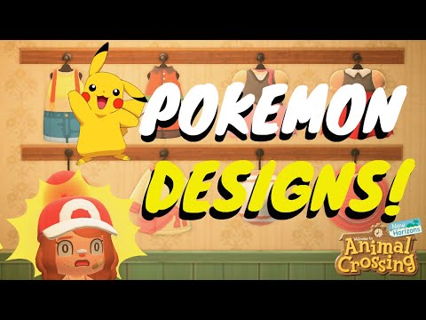 POKEMON DESIGNS IN ACNH! // Animal Crossing: New Horizons Designs and QR Codes!