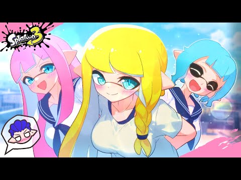 [Splatoon comic] The three girls [Please switch on Eng sub]