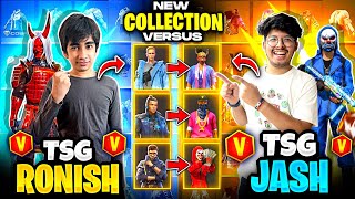 Character Collection Versus 🤔💭 With TSG Jash 🥰 Funniest Battle Ever 🤣 - Garena Free Fire