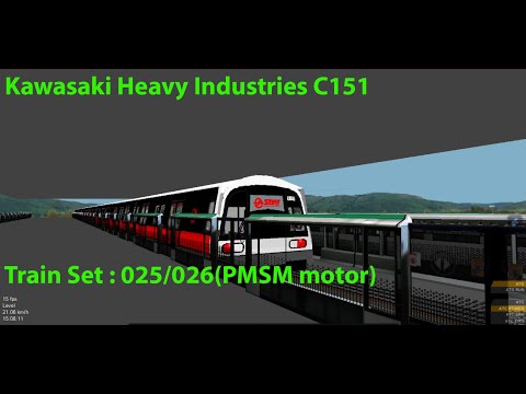 Openbve C151 025/026 (PMSM motor) On Changi Airport Branch Line EP7