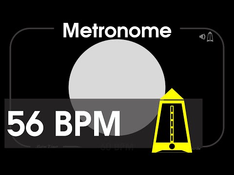 56 BPM Metronome - Adagio - 1080p - TICK and FLASH, Digital, Beats per Minute