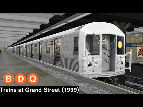 OpenBVE Virtual Railfanning: B, D and Q Trains at Grand Street (1999) REMAKE