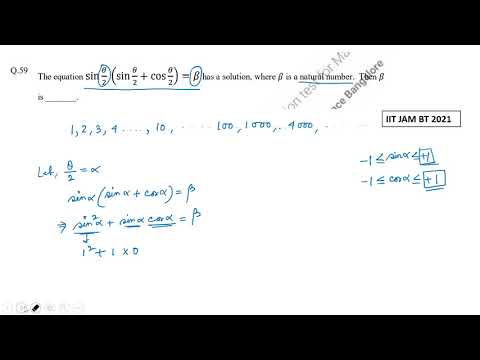 Maths | Problem 19 | IIT JAM BT 2021 solved | Qs. no 59