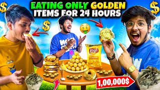 i Ate $10,000 Real Gold Jolo Chip 😨| Most Expensive 24 Hours Challenge  *ONLY GOLD*😍 - Jash Dhoka