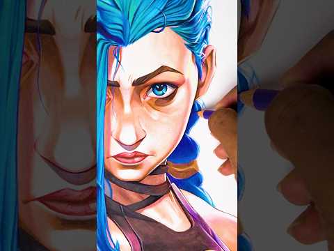 i DRAW ''JINX" | Arcane / League of Legends #arcane #leagueoflegends #drawing  #shorts