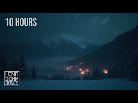 Peaceful Blizzard in the Carpathians | Low Soothing Wind & Blowing Snow Ambience [10 HOURS]