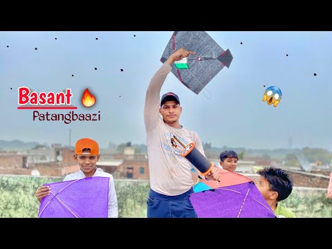 🔥Flying Kites On *Basant* | Desi Patangbazi | Kite Cutting | Kite vlog |