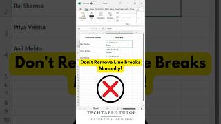 Don't Remove Line Breaks Manually! Use This Excel Trick Instead! #excelshorts #excel