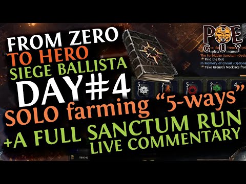 POE 3.25 - Day#4 SOLO FARMING "5-ways", DOING Ilvl 83 SANCTUMS & MORE! // +DOING A FULL SANCTUM RUN