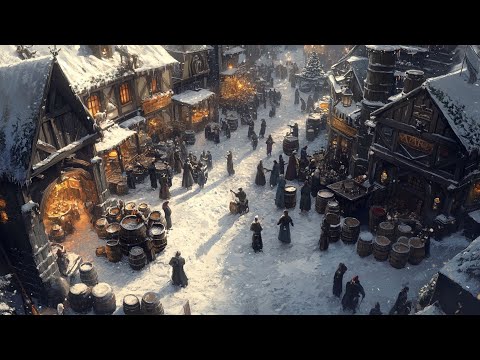 Medieval Winter Village Ambience | Relaxing Medieval Fantasy Music for Peaceful Escape