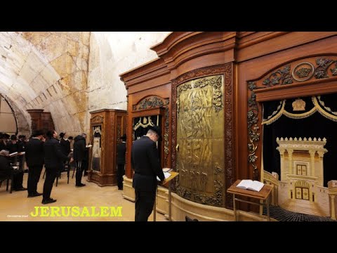 Evening prayer at the Western Wall in the Old City of Jerusalem, Israel 2025