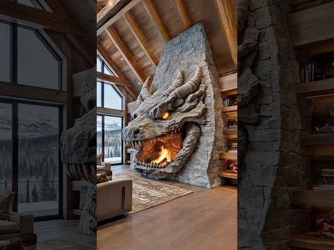 I'm gonna need a dragon fireplace in my home immediately! 👏🐲👏#dragons #interiordesign #tshorts