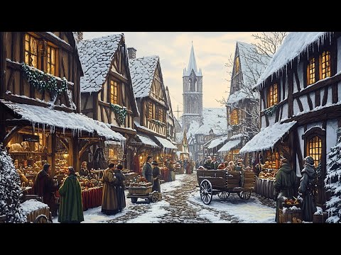 Celtic Fantasy Music - Enchanting Snowy Village, Magical Winter Escape, Relaxing Melodies