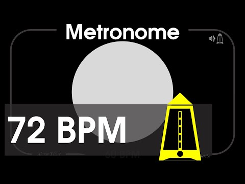 72 BPM Metronome - Andante moderato - 1080p - TICK and FLASH, Digital, Beats per Minute