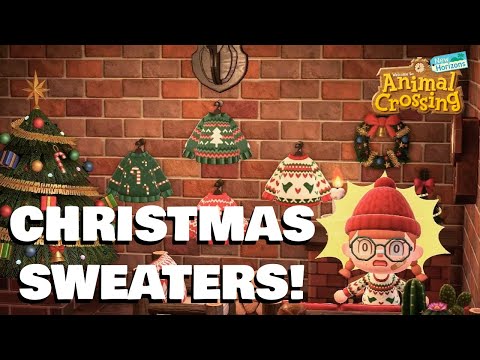 FESTIVE CHRISTMAS SWEATER DESIGNS IN ANIMAL CROSSING!