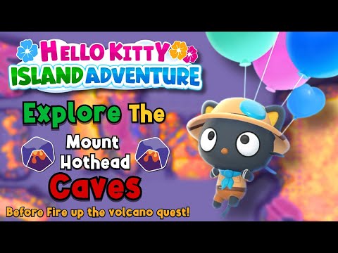 EXPLORE Lava Caves WITHOUT DYING + Last Stamina Apple in Hello Kitty Island Adventure!