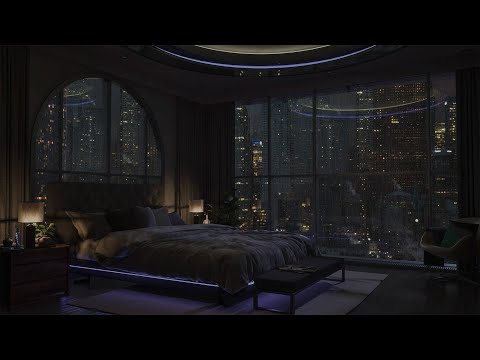 Spend The Night In This Exclusive Luxury Apartment | Heavy Rain & Wind Sounds For Sleeping