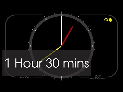 1 Hour 30 Minutes - Analog Clock Timer & Alarm - 1080p - Countdown