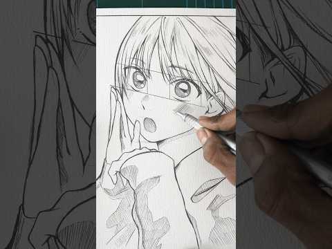 How To sketch ANIME【イラストメイキング】#イラスト#アナログイラスト #ユイカ #二次創作