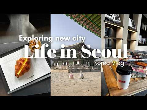 Life in Seoul | Exploring Seoul city, self-care day, cafe hopping, easy home cooking, manga library