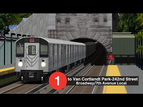 OpenBVE: R110A 1 Train from South Ferry to Van Cortlandt Park 242nd Street