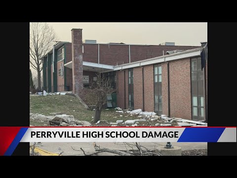 Perryville High School suffers significant storm damage