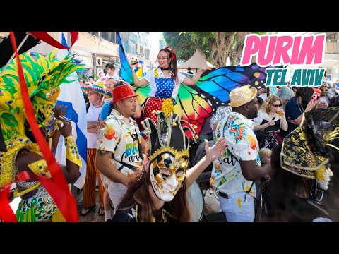 Purim celebrations in Tel Aviv (Florentin), Israel 2025