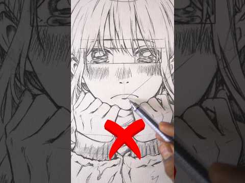 How to draw anime MOUTH with pencil #howtodraw #イラスト#アナログイラスト