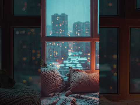 Urban Rain Lullaby 🌧🏙️💤   #shorts #relaxing #rainsounds