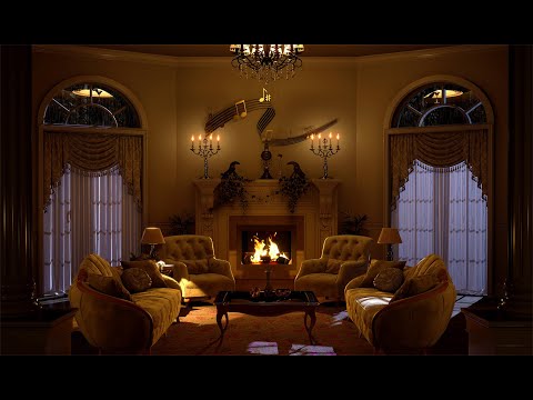 Spend A Night In A Stormy Sopranos Inspired Living Room | Rain Sounds For Sleeping | 8Hours